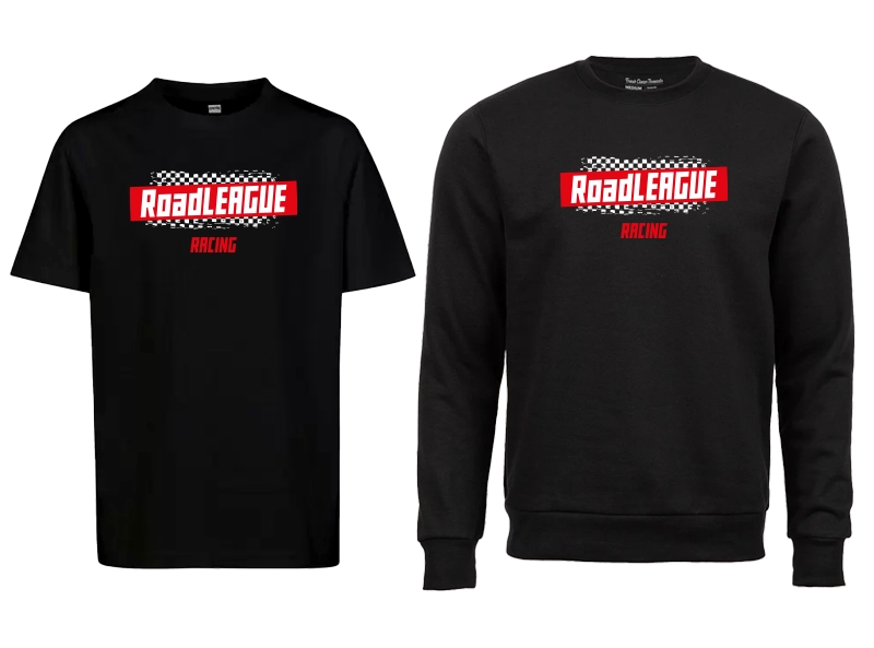 RoadLEAGUE merch – trika a mikiny